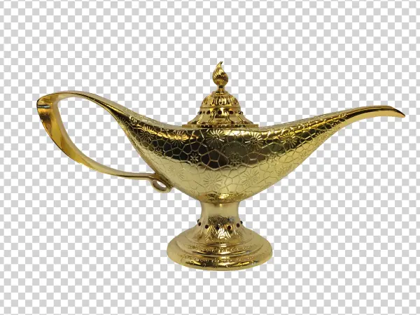 Golden Genie Lamp Transparent PNG
