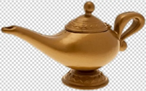 Golden Genie Lamp PNG Transparent Background