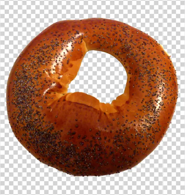 Poppy Seed Bagel PNG Transparent Background