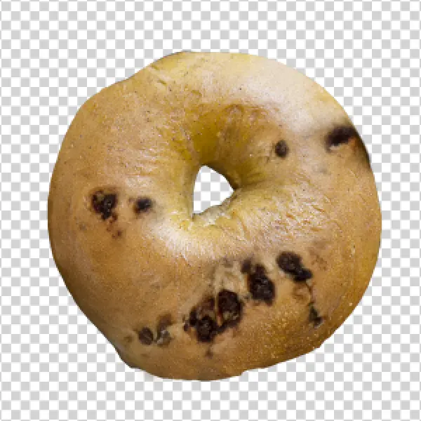Cinnamon Raisin Bagel PNG Transparent Background