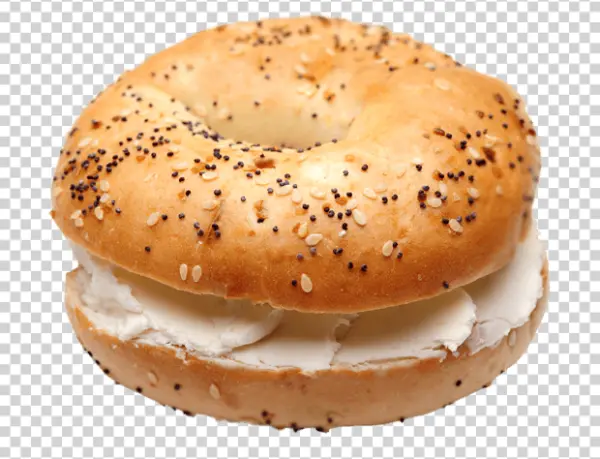 Bagel with Cream Cheese PNG Transparent Background
