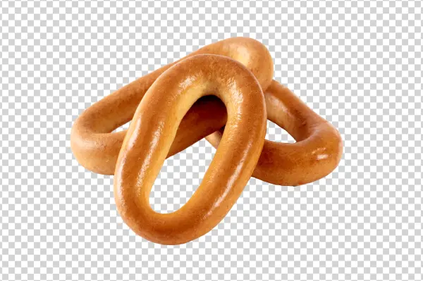 Two Golden Bagels Transparent PNG