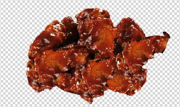 Boneless BBQ Chicken Wings PNG Transparent Background