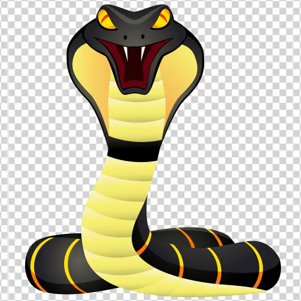 Cartoon Cobra Snake PNG Transparent Background