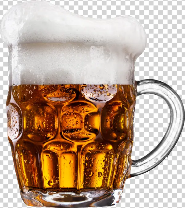 Beer Mug with Foam PNG Transparent Background
