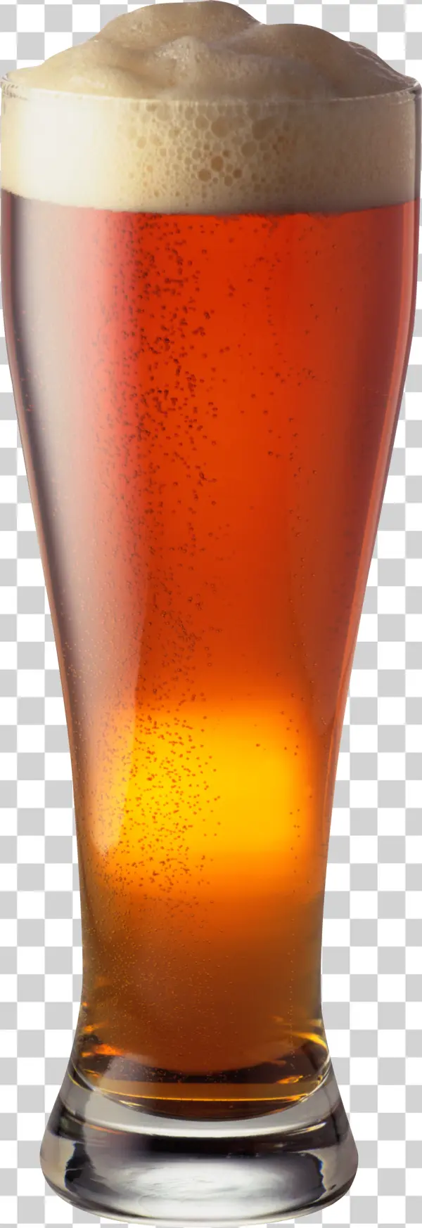 Beer Glass with Foam PNG Transparent Background