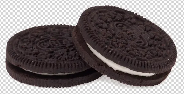 Two Chocolate Sandwich Cookies PNG Transparent