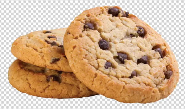Chocolate Chip Cookies Stack PNG Transparent Background