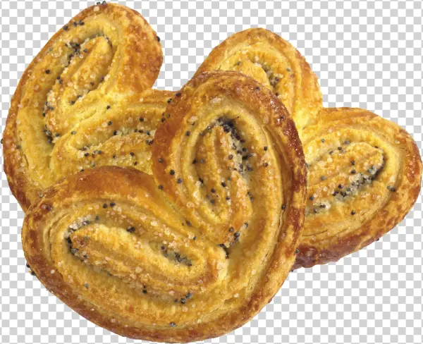 Crispy Palmier Pastries PNG Transparent Background