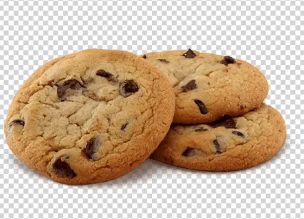 Chocolate Chip Cookies Stack PNG Transparent Background