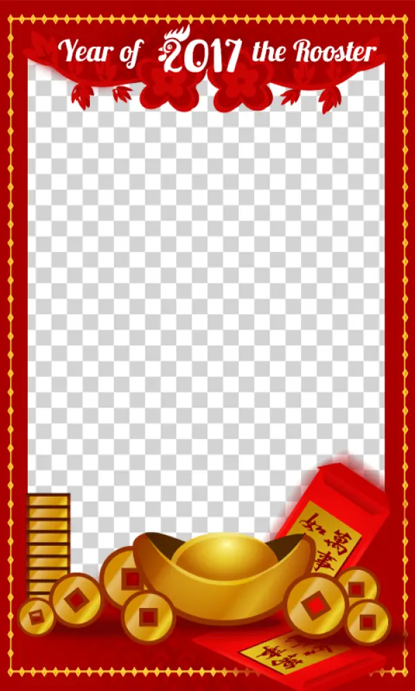 Year of the Rooster 2017 Chinese New Year Elements PNG