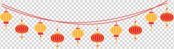 Chinese Lantern Garland Transparent PNG