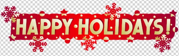 Happy Holidays Banner PNG Transparent Background