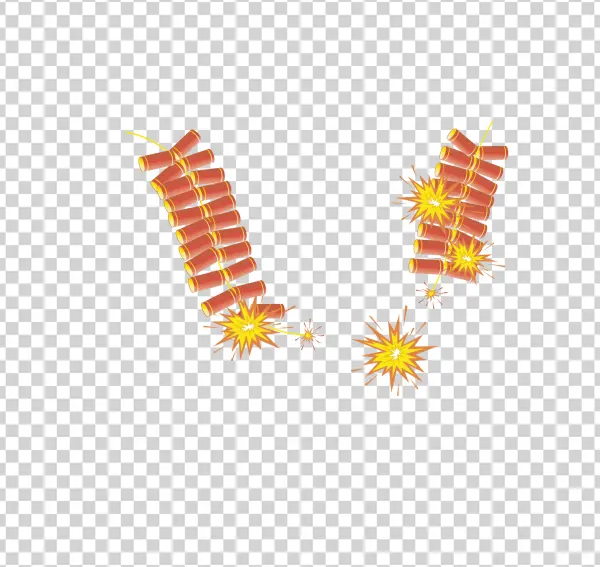 Exploding Firecrackers PNG Transparent Background