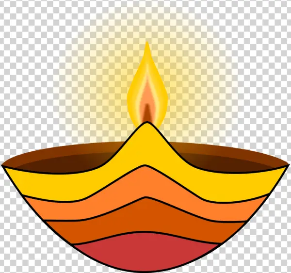 Diwali Diya Lamp PNG Transparent Background