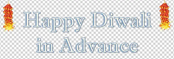Happy Diwali in Advance with Firecrackers PNG
