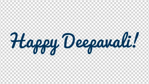 Happy Deepavali Blue Script Text PNG