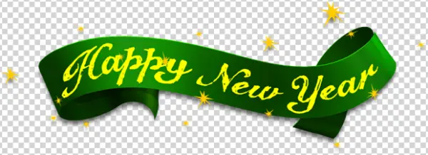 Happy New Year Banner Transparent PNG