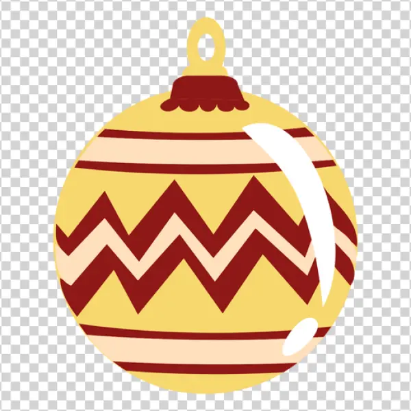 Christmas Ornament Gold and Maroon PNG