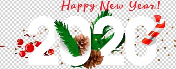 Happy New Year 2020 Celebration PNG Transparent Background