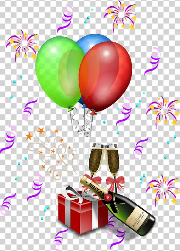 Festive Celebration Party Scene PNG Transparent