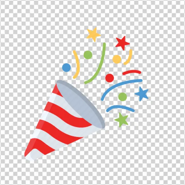 Party Popper with Confetti Icon PNG