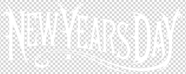 New Years Day Stylized Text PNG