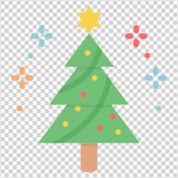 Christmas Tree Icon PNG Transparent Background