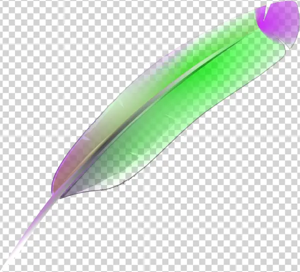 Colorful Gradient Feather PNG Transparent Background