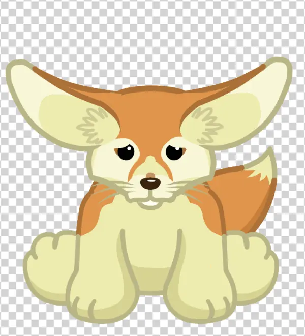 Cute Cartoon Fennec Fox Transparent PNG