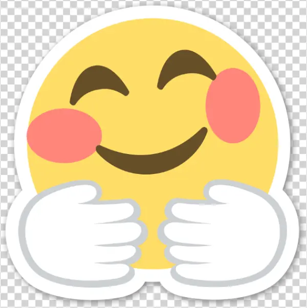 Hugging Face Emoji Sticker PNG Transparent