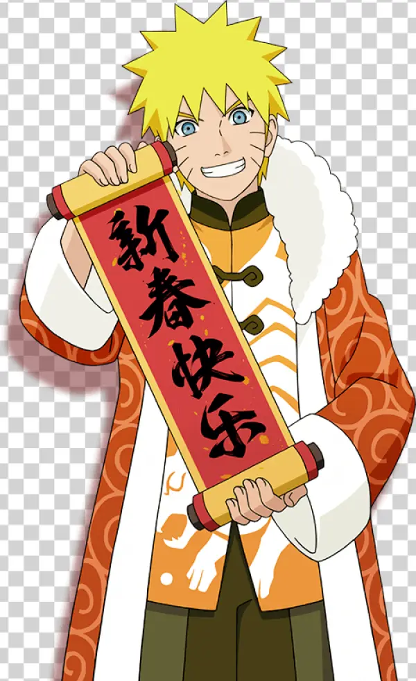 Naruto Chinese New Year Scroll PNG Transparent Background