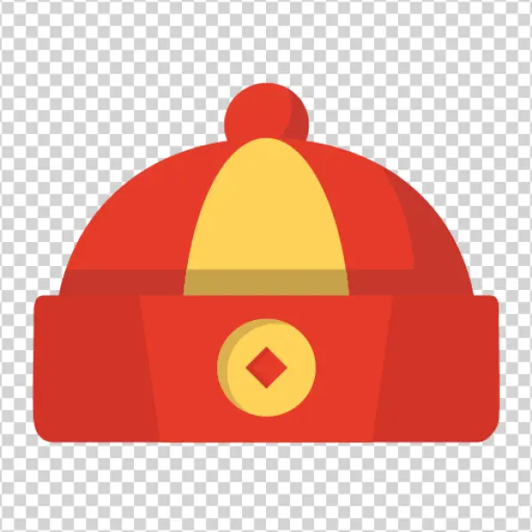 Chinese New Year Hat PNG Transparent Background