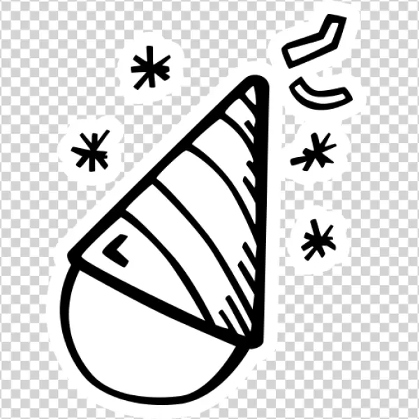 Party Hat Confetti Icon PNG Transparent