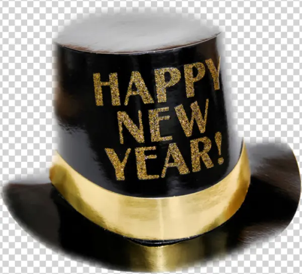 Happy New Year Top Hat PNG Transparent Background