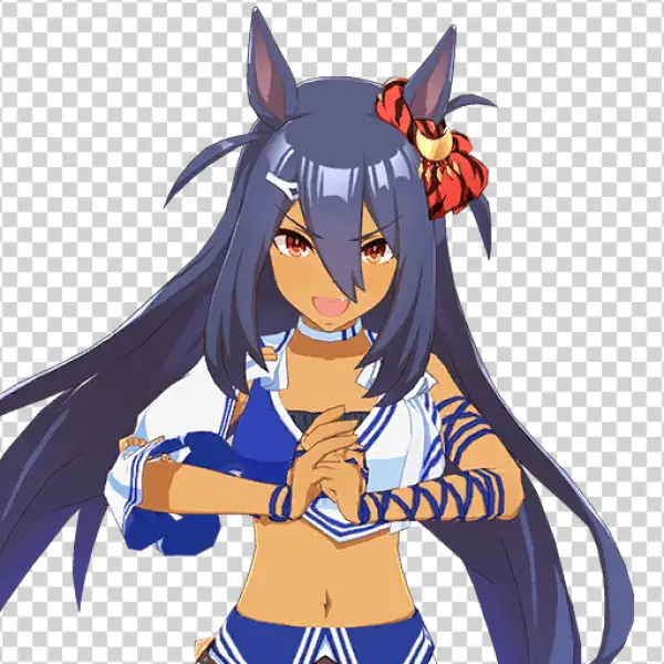Energetic Anime Horse Girl Character PNG Transparent