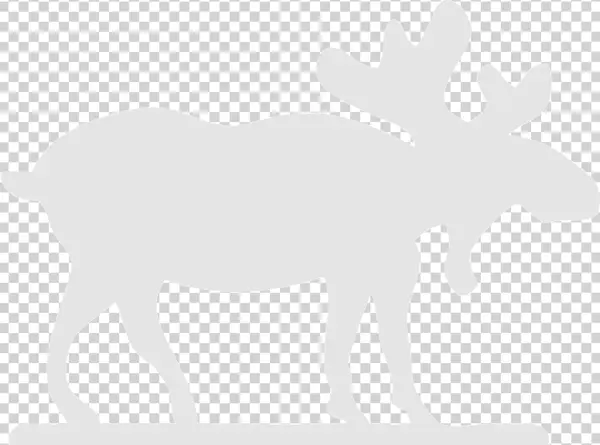 Moose Silhouette Icon PNG Transparent Background