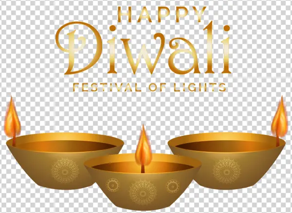 Happy Diwali Festival of Lights PNG Transparent