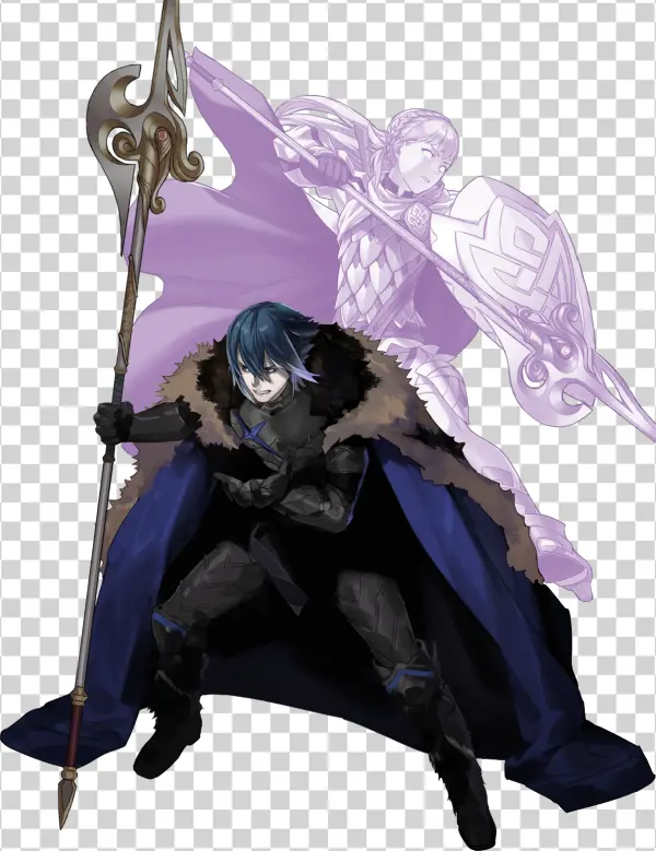 Byleth and Ethereal Warrior Spirit PNG
