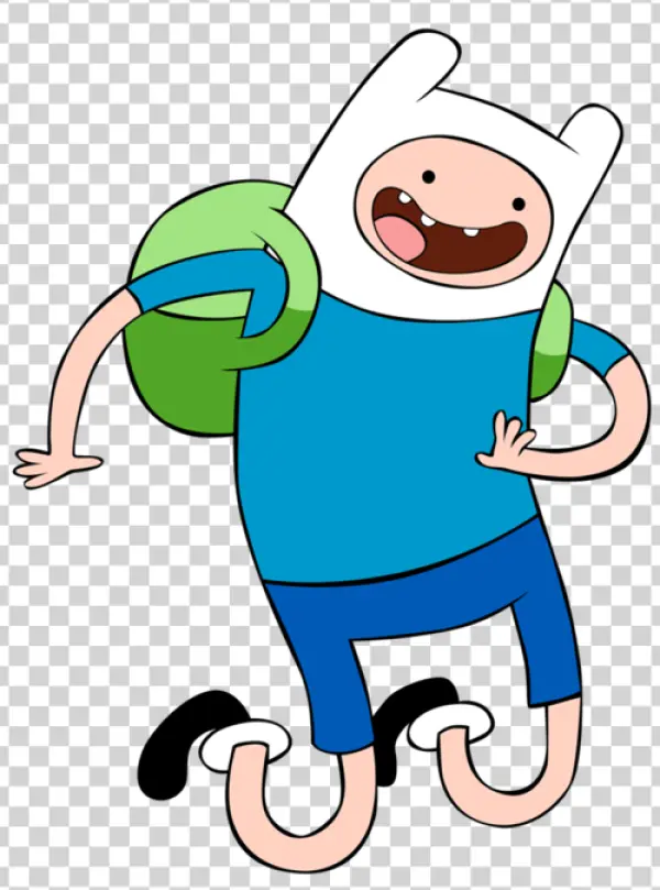 Finn the Human Adventure Time Character PNG