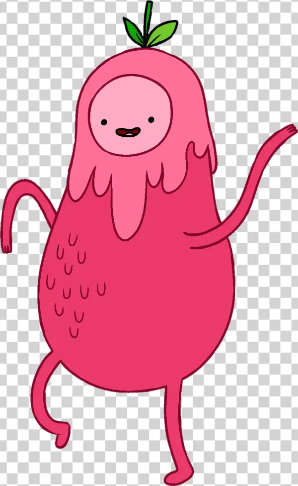 Adventure Time Pink Berry Character PNG Transparent