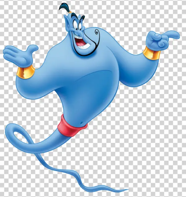 Disney Genie Character Waving PNG Transparent