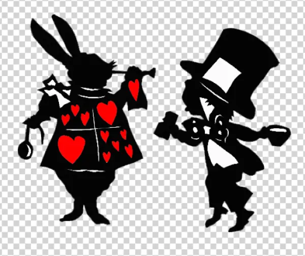 Alice in Wonderland Silhouettes PNG