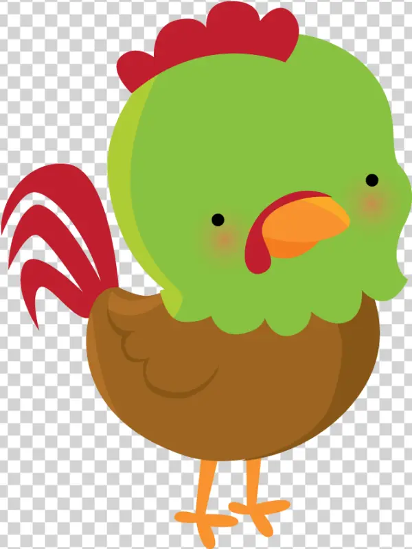 Cute Cartoon Chicken PNG Transparent Background