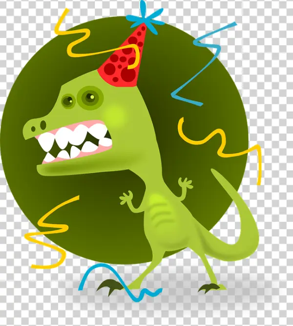Cartoon Dinosaur Party Hat PNG