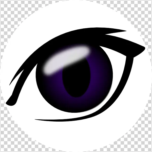 Stylized Purple Eye PNG Transparent Background