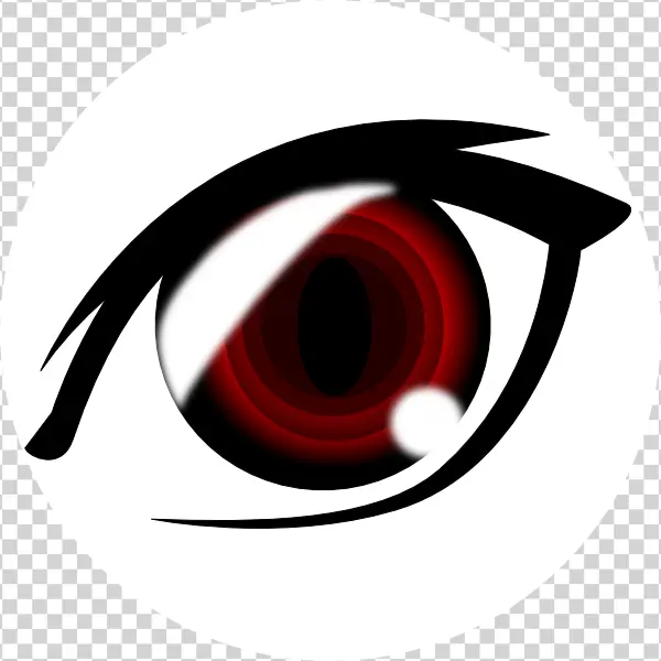 Stylized Red Anime Eye PNG Transparent Background
