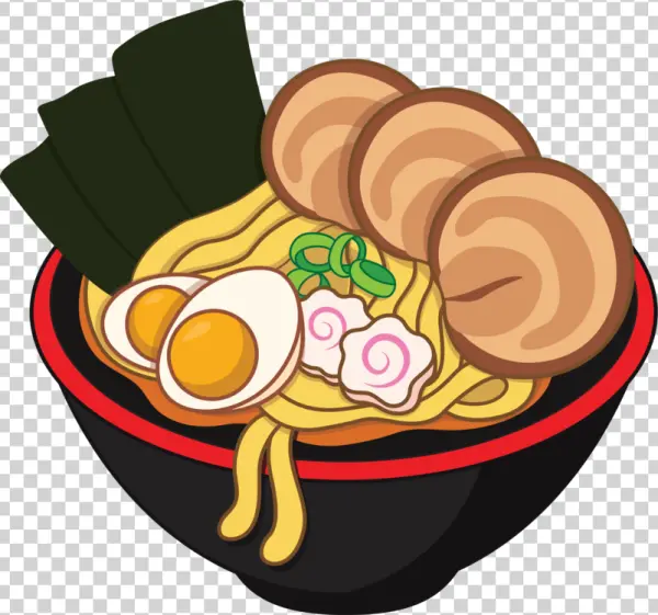 Delicious Ramen Bowl PNG Transparent Background