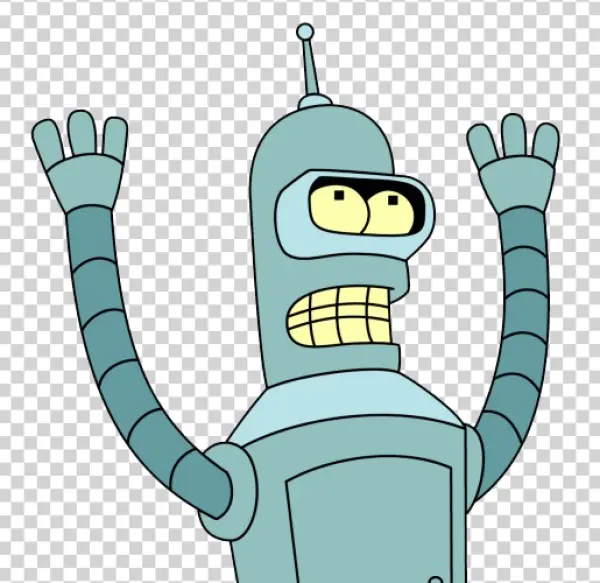 Bender Futurama Robot PNG Transparent Background