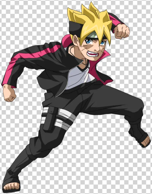 Boruto Uzumaki Action Pose Transparent PNG